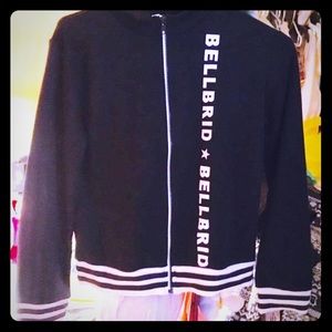 Black and white Bellbrid zip-up jacket